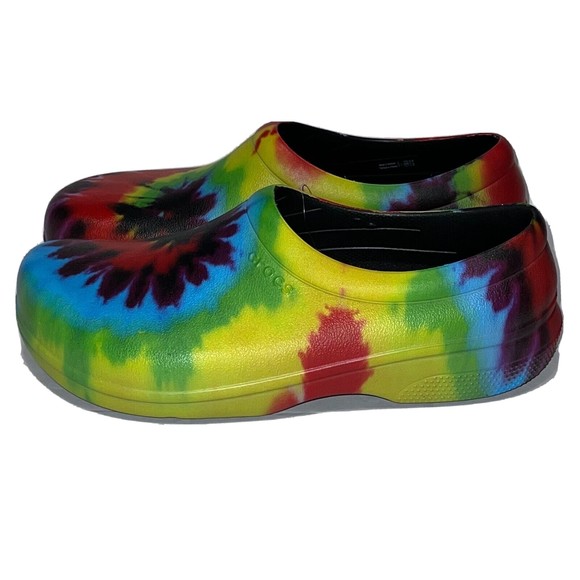 Men Crocs On the Clock Graphic Work Slip-On Colorful 205383-90H Size 11 main image 9